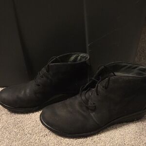 Women's Dansko Black Lace-Up Booties